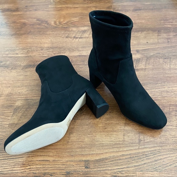 Ann Taylor Trixie Sock Ankle Block Heel Booties - Picture 1 of 5